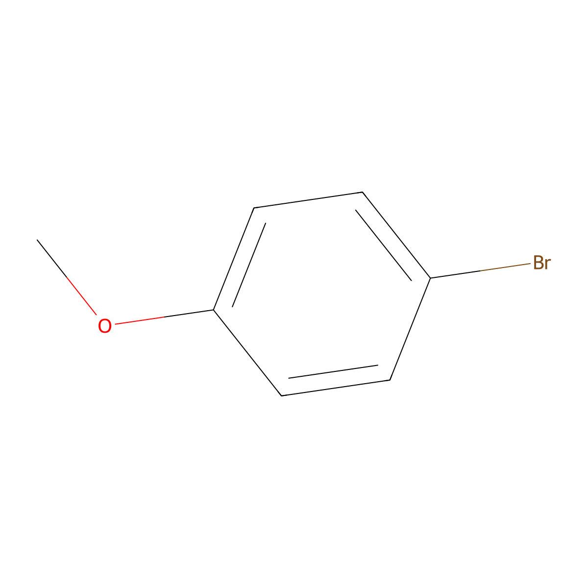 4-Bromoanisole molecular structure, CAS 104-92-7