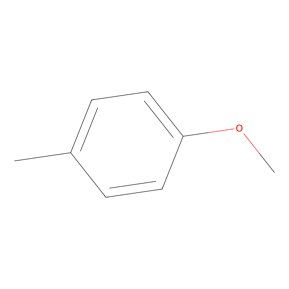 4-Methylanisole molecular structure, CAS 104-93-8