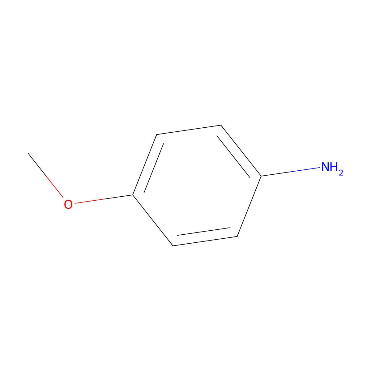 P-Anisidine molecular structure, CAS 104-94-9