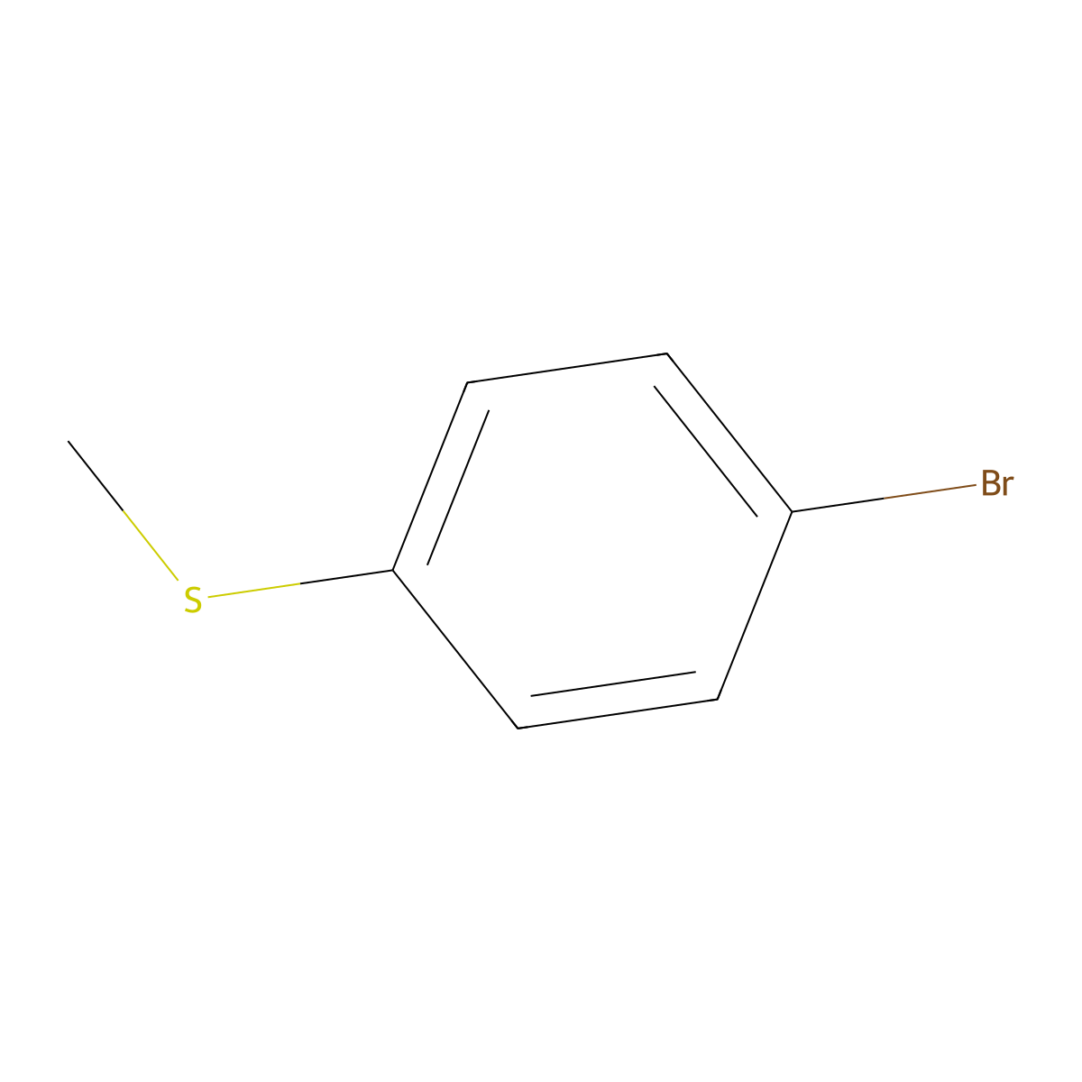 4-Bromothioanisole molecular structure, CAS 104-95-0