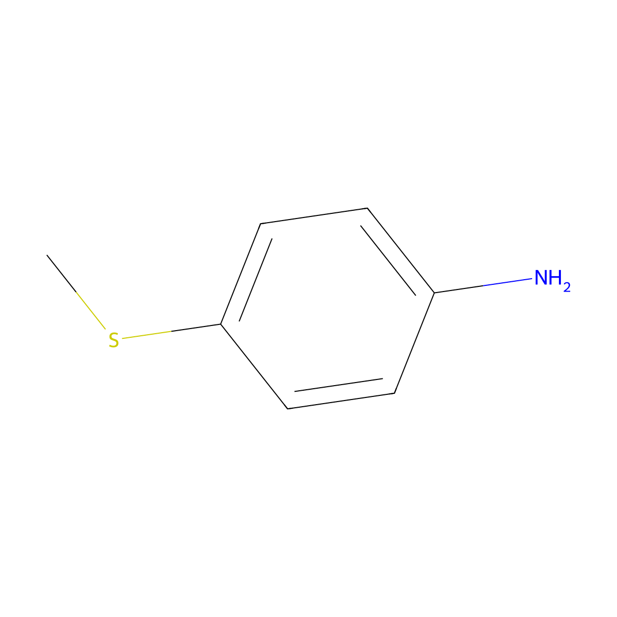 4-(Methylthio)aniline molecular structure, CAS 104-96-1