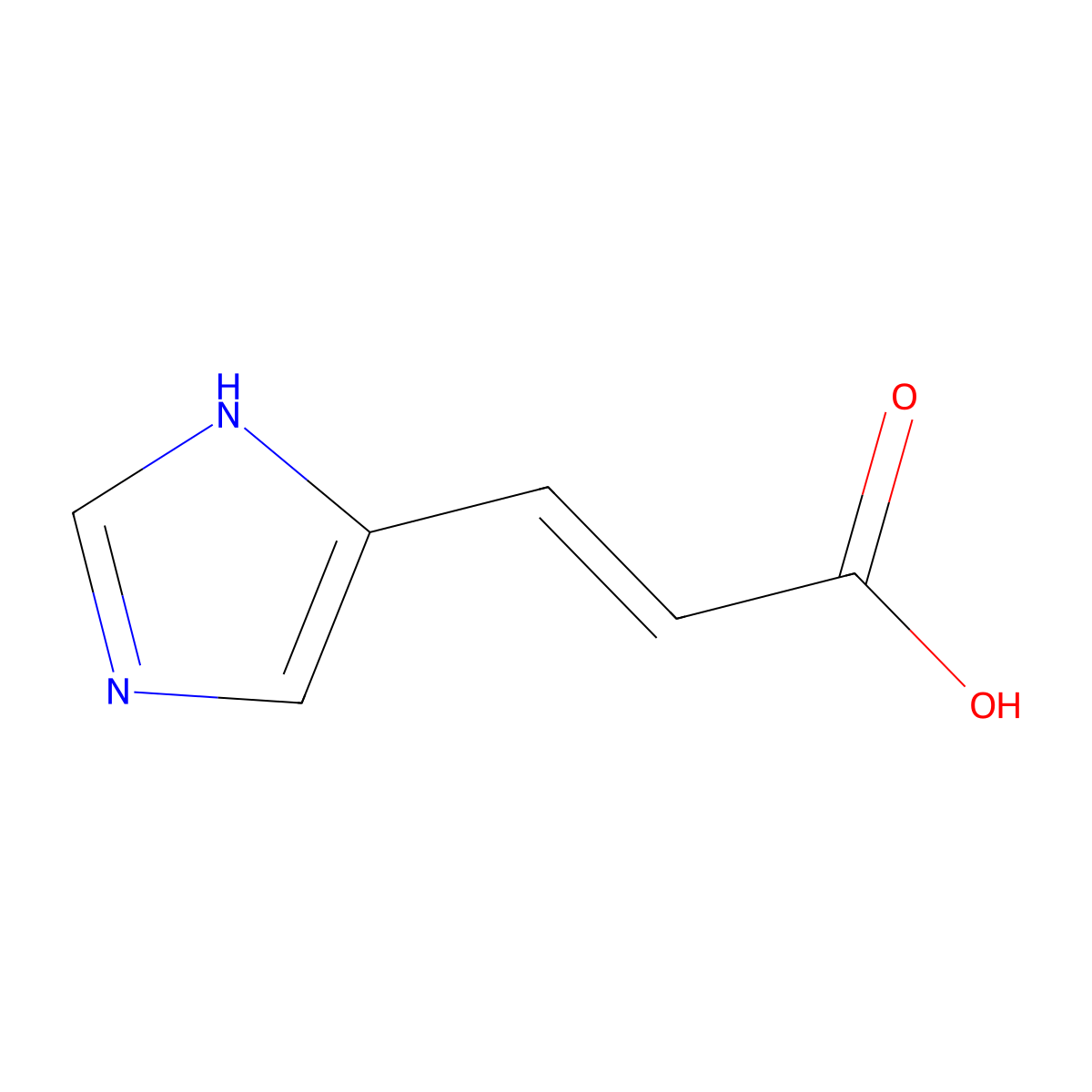 Urocanic Acid molecular structure, CAS 104-98-3