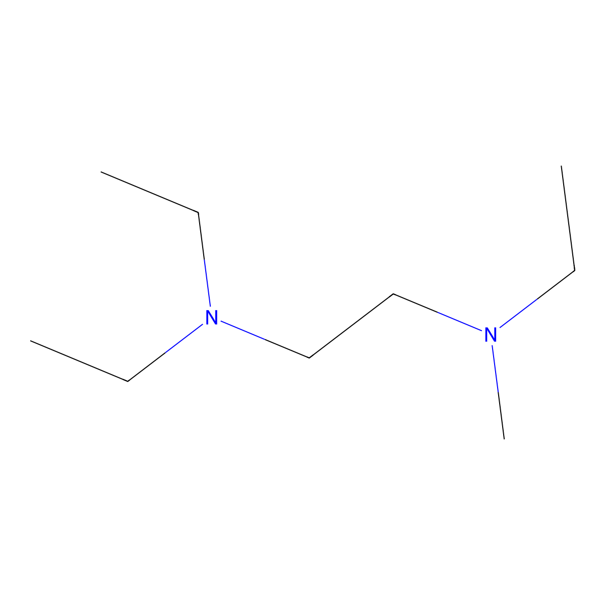 1,2-Ethanediamine, N1,N1,N2-triethyl-N2-methyl- molecular structure, CAS 104-99-4