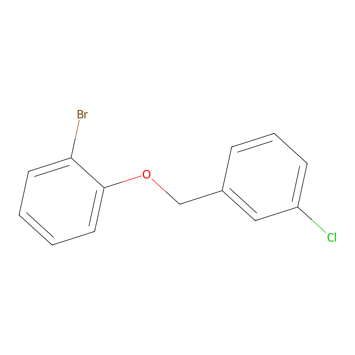 2-Bromophenyl-(3-chlorobenzyl)ether molecular structure, CAS 1040001-68-0