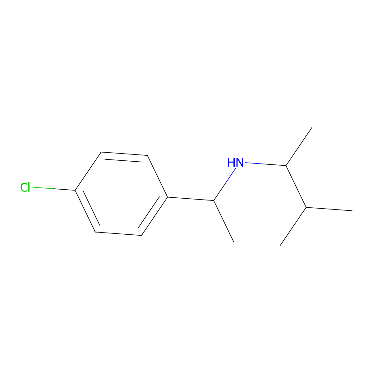 [1-(4-Chlorophenyl)ethyl](3-methylbutan-2-yl)amine molecular structure, CAS 1040004-33-8