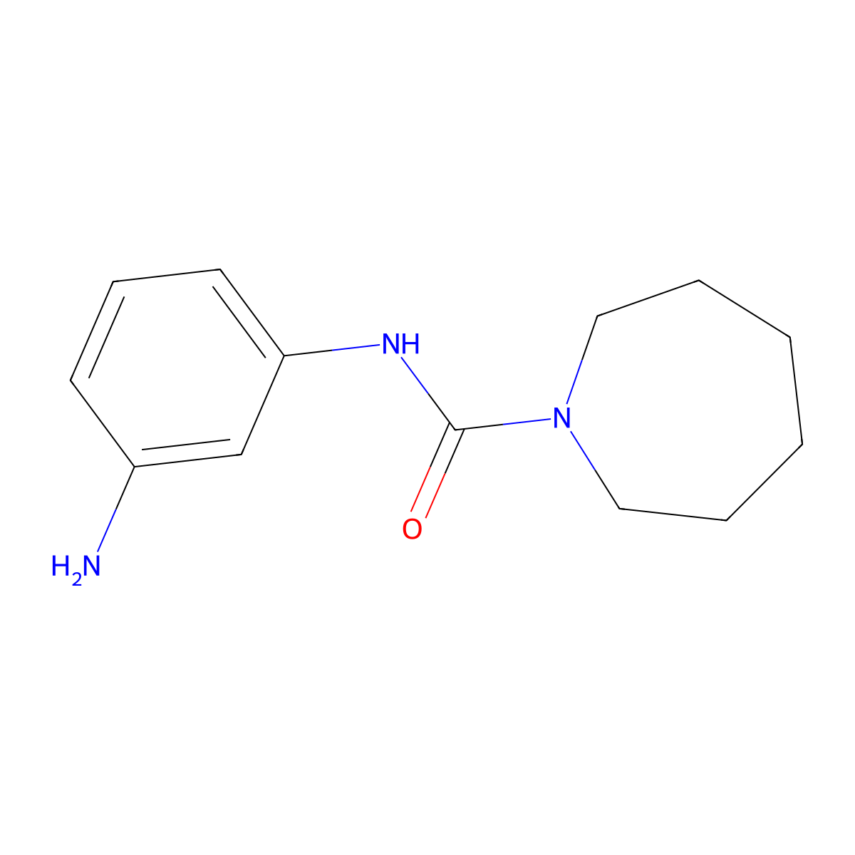 N-(3-aminophenyl)azepane-1-carboxamide molecular structure, CAS 1040012-46-1