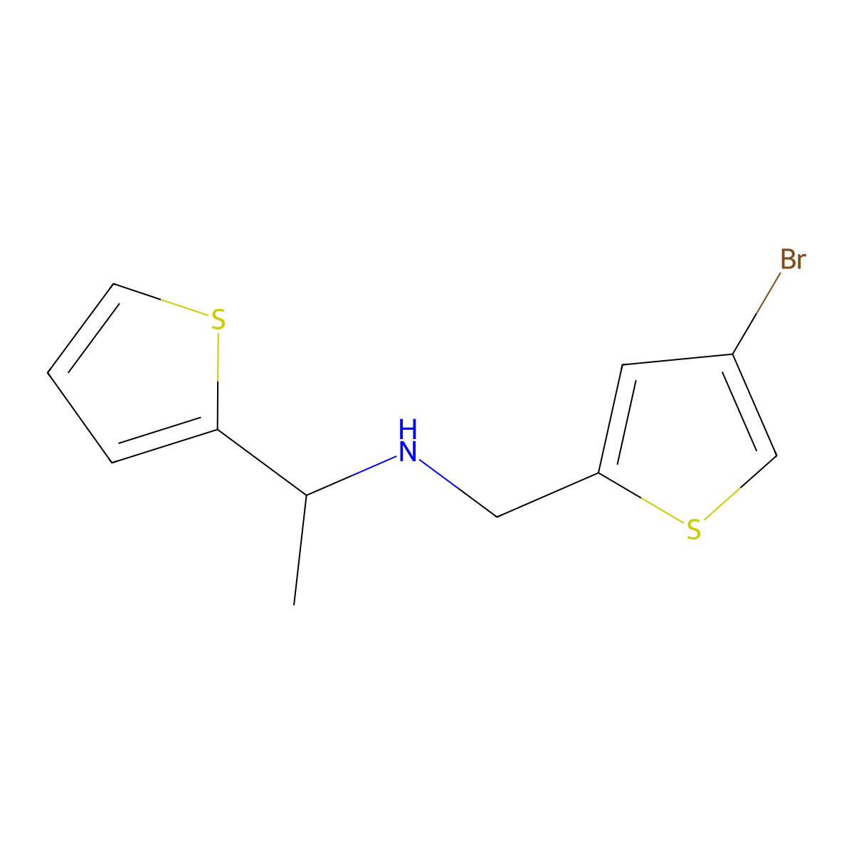 [(4-Bromothiophen-2-yl)methyl][1-(thiophen-2-yl)ethyl]amine molecular structure, CAS 1040018-08-3