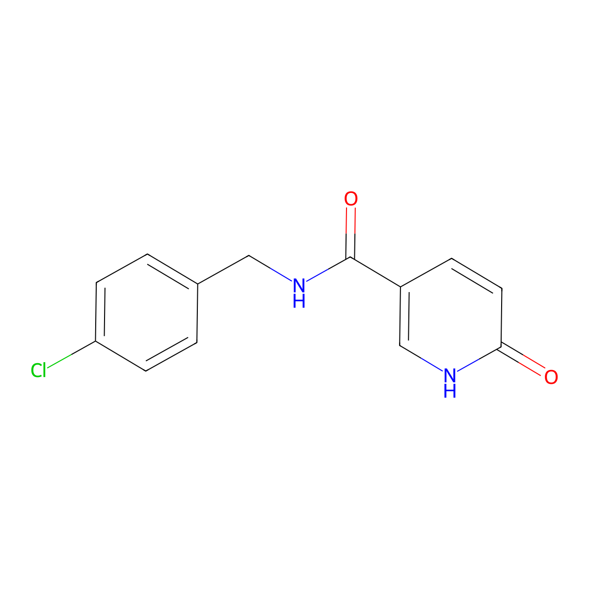 N-[(4-chlorophenyl)methyl]-6-hydroxypyridine-3-carboxamide molecular structure, CAS 1040019-26-8