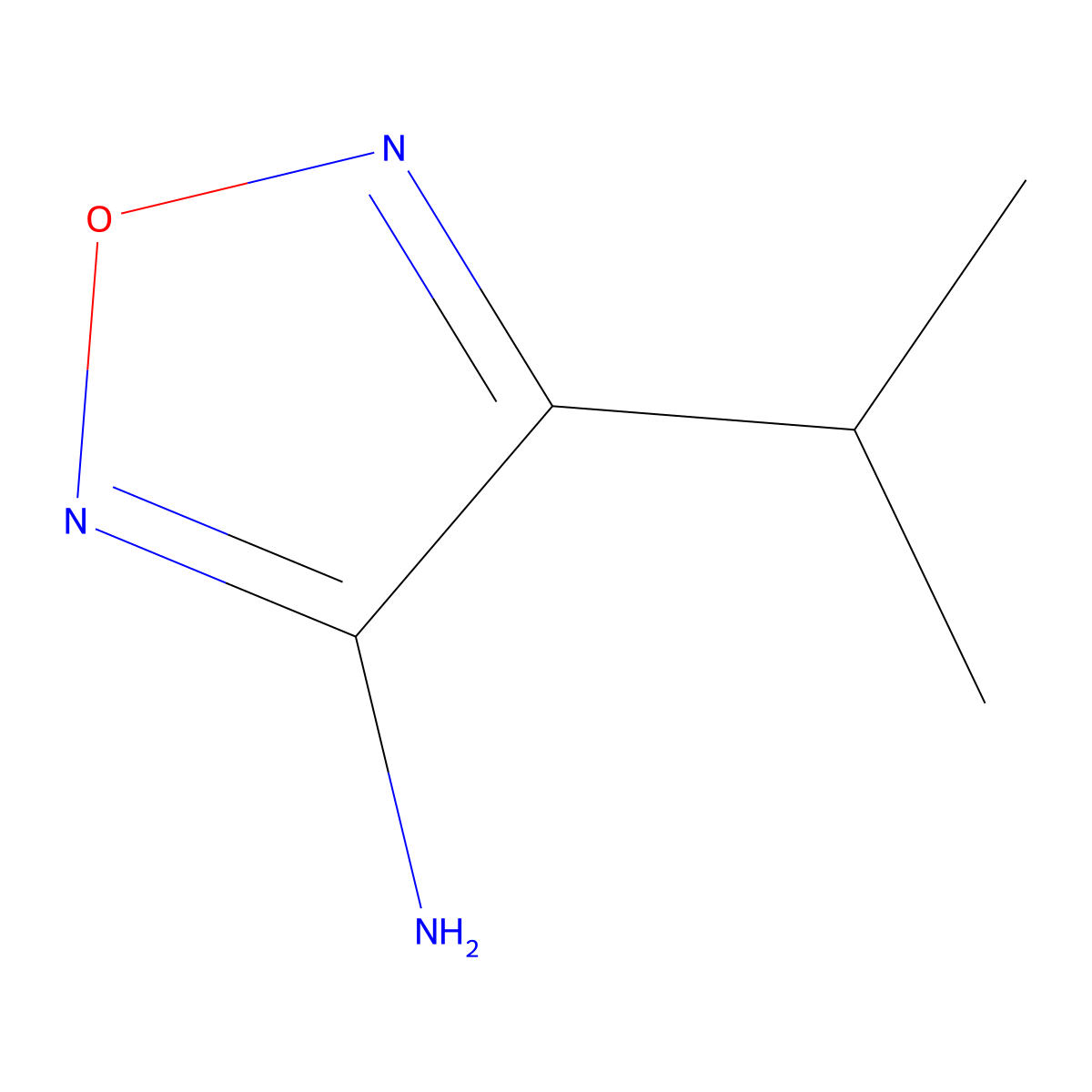 4-(Propan-2-yl)-1,2,5-oxadiazol-3-amine molecular structure, CAS 1040020-08-3