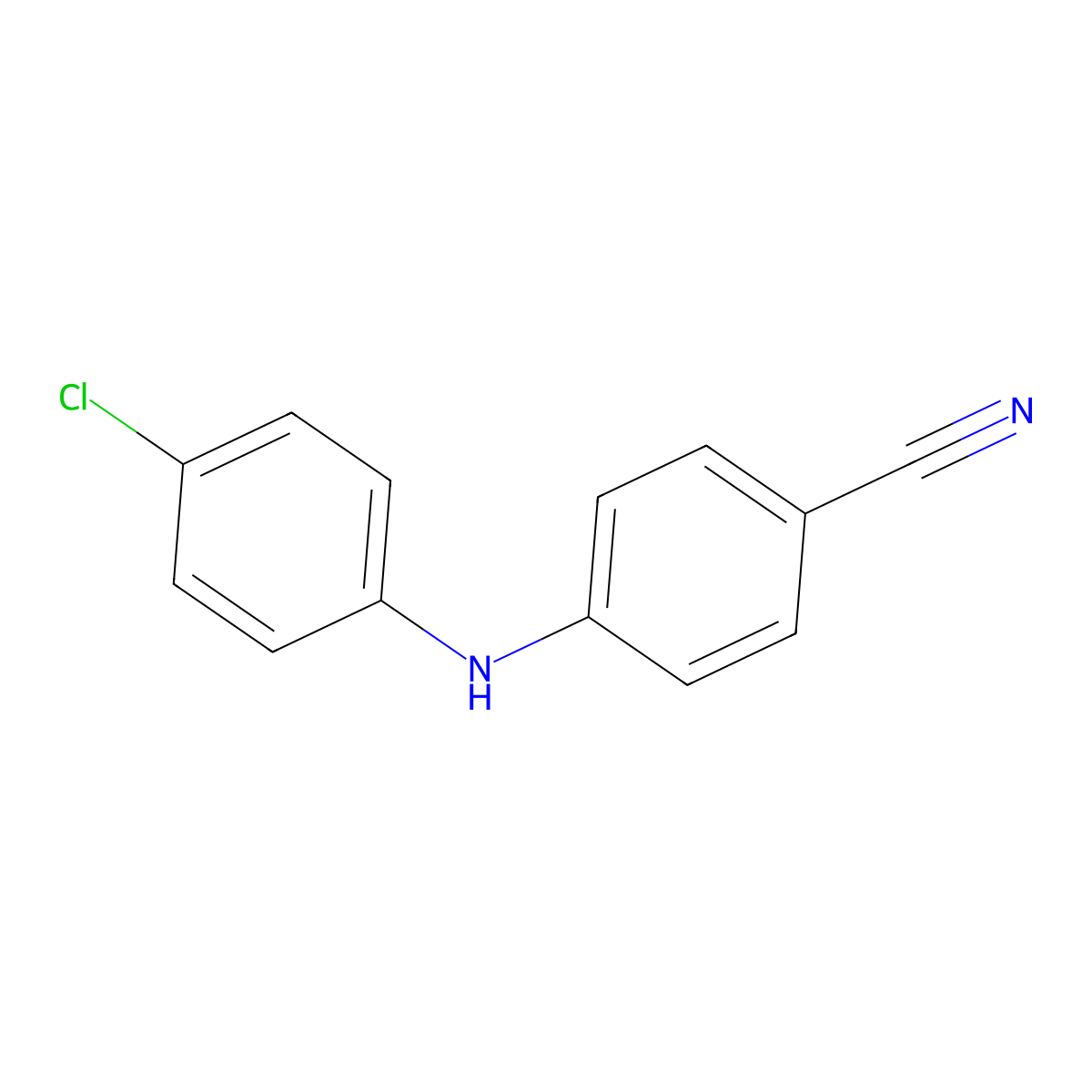 4-[(4-Chlorophenyl)amino]benzonitrile molecular structure, CAS 1040022-25-0