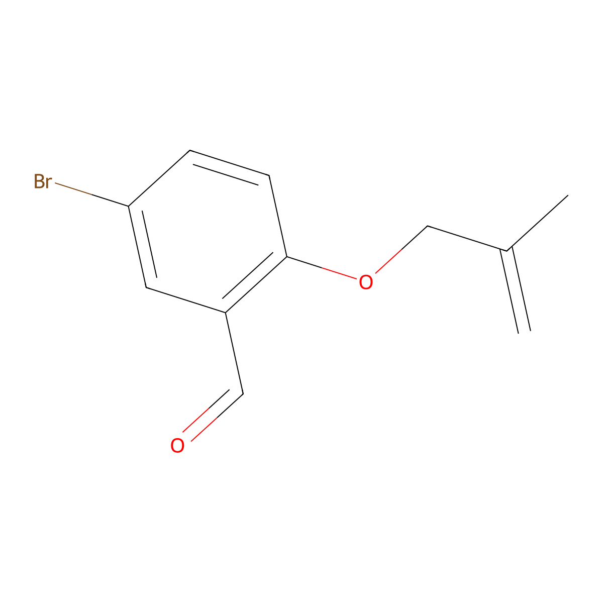 5-Bromo-2-[(2-methyl-2-propen-1-yl)oxy]benzaldehyde molecular structure, CAS 1040022-26-1