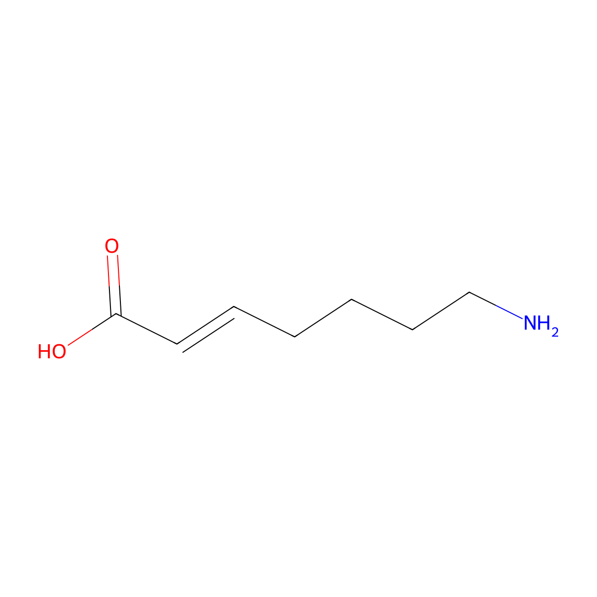 (2E)-7-aminohept-2-enoic acid molecular structure, CAS 1040031-86-4
