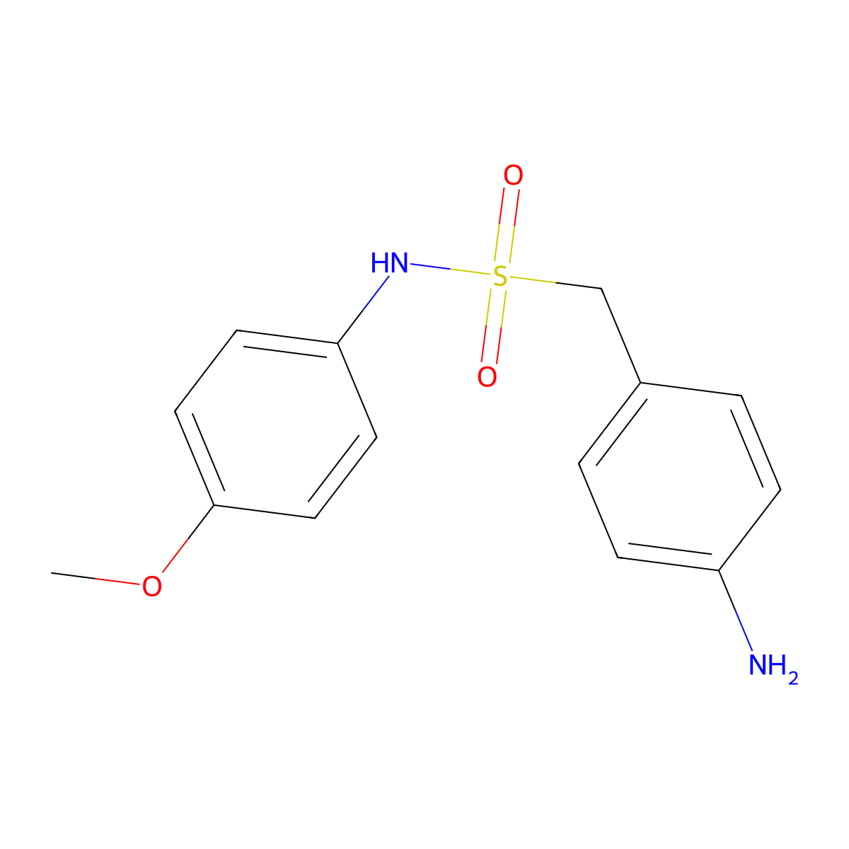 1-(4-aminophenyl)-N-(4-methoxyphenyl)methanesulfonamide molecular structure, CAS 1040033-29-1