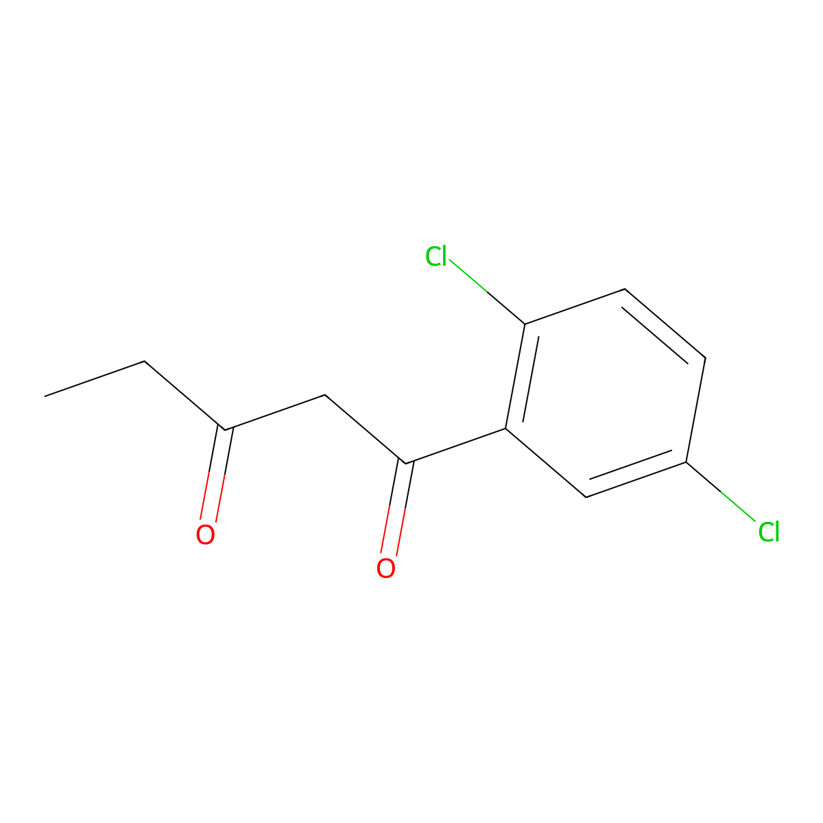 1-(2,5-Dichlorophenyl)pentane-1,3-dione molecular structure, CAS 1040034-09-0