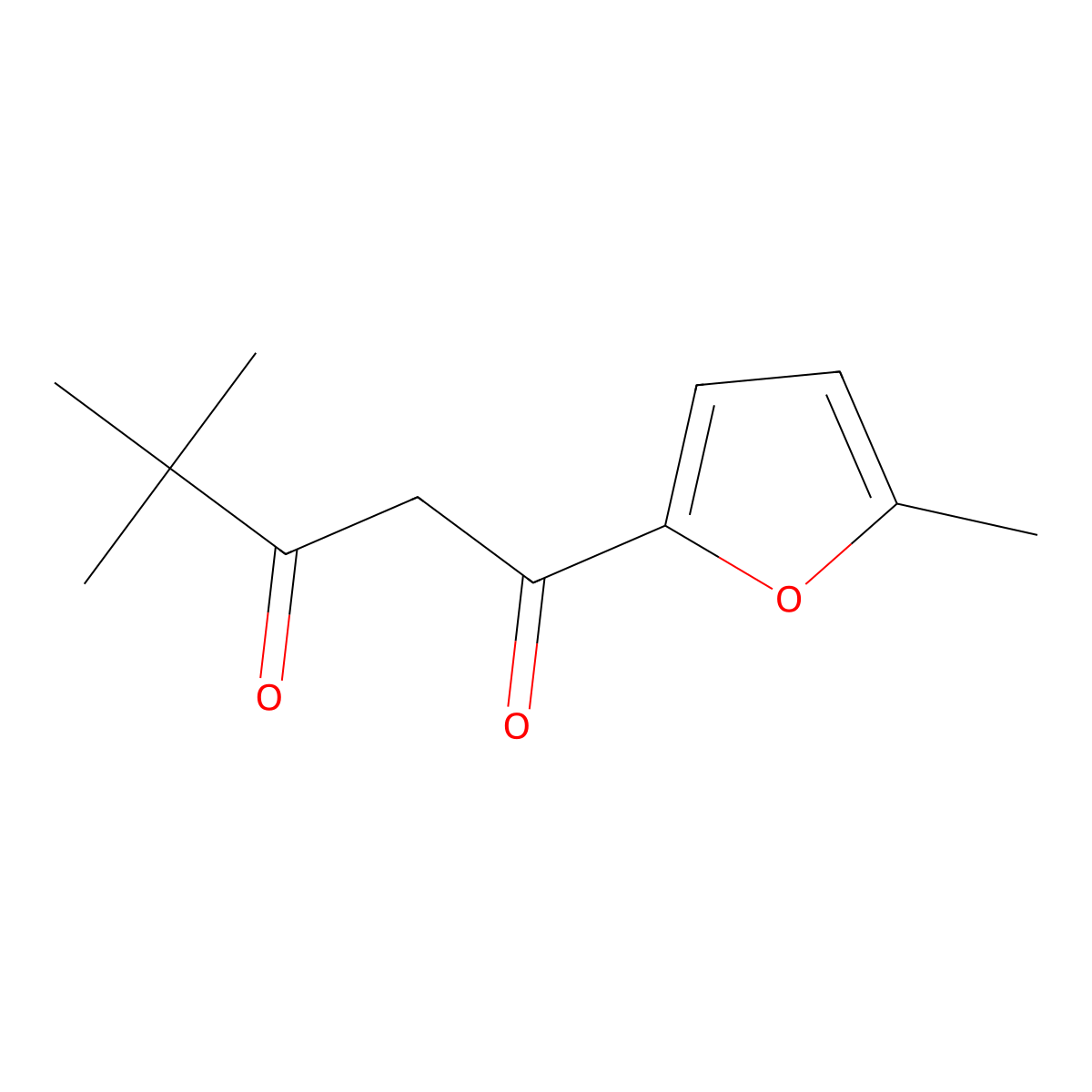 4,4-Dimethyl-1-(5-methylfuran-2-yl)pentane-1,3-dione molecular structure, CAS 1040034-18-1