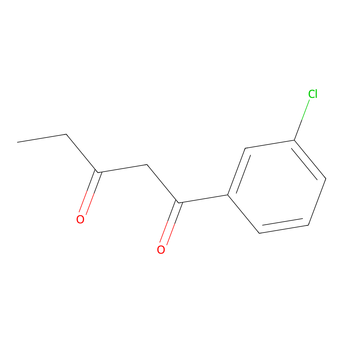 1-(3-Chlorophenyl)pentane-1,3-dione molecular structure, CAS 1040034-67-0