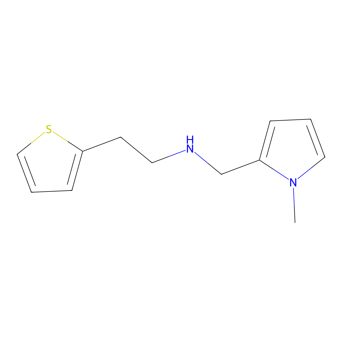 [(1-Methyl-1H-pyrrol-2-yl)methyl][2-(thiophen-2-yl)ethyl]amine molecular structure, CAS 1040036-53-0