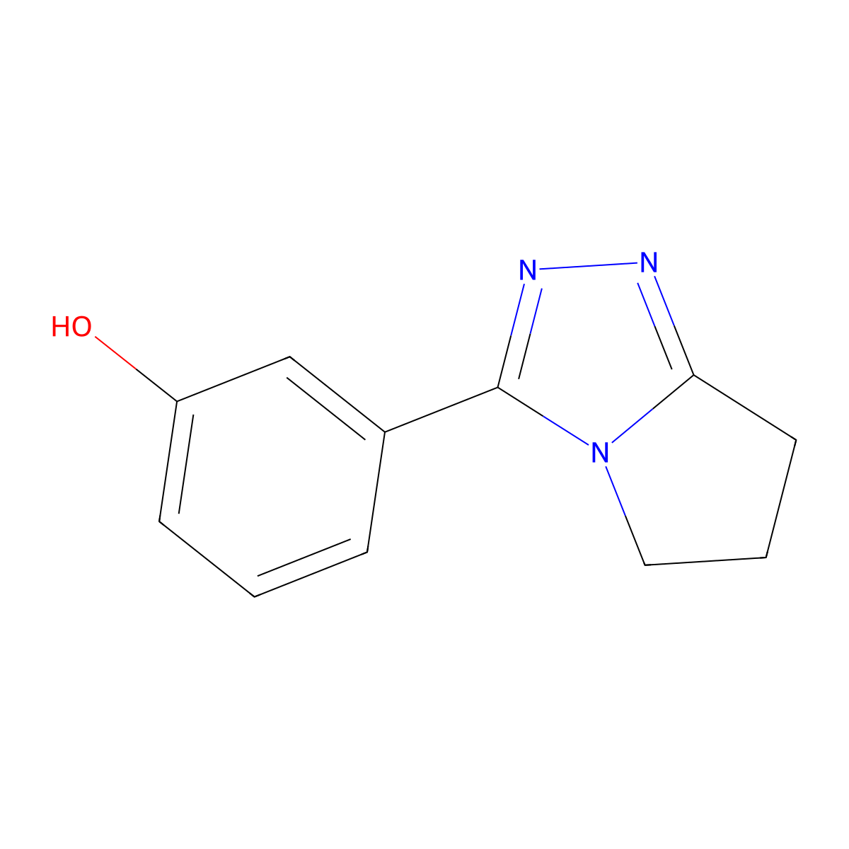3-{5H,6H,7H-pyrrolo[2,1-c][1,2,4]triazol-3-yl}phenol molecular structure, CAS 1040039-26-6