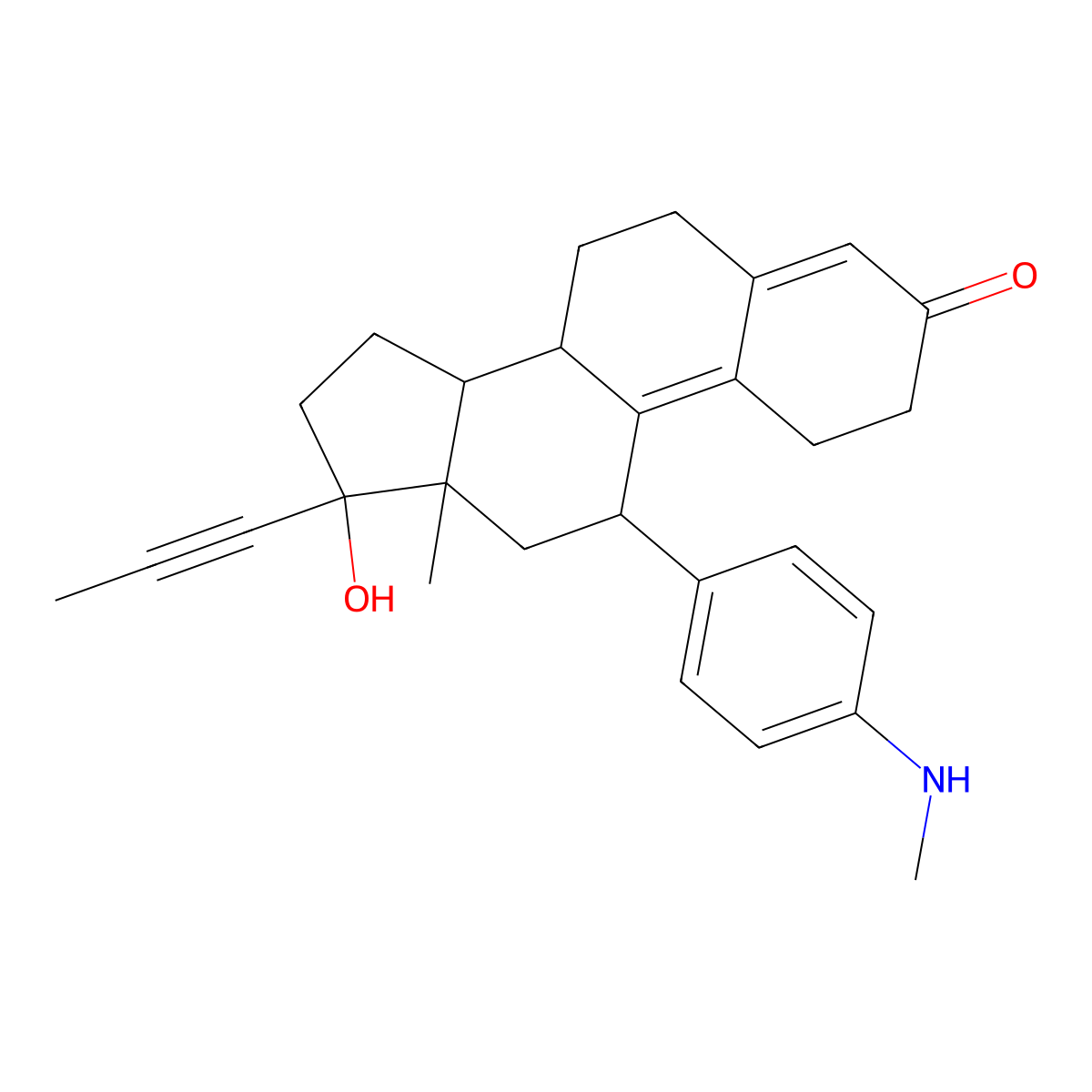 Metapristone molecular structure, CAS 104004-96-8