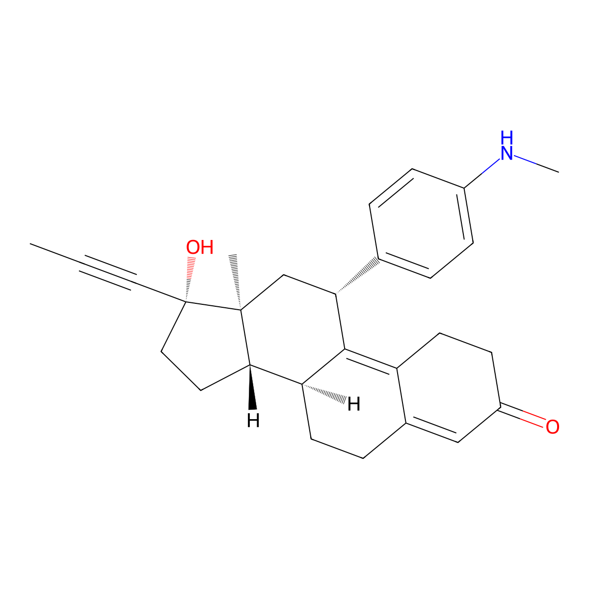 Metapristone molecular structure, CAS 104004-96-8