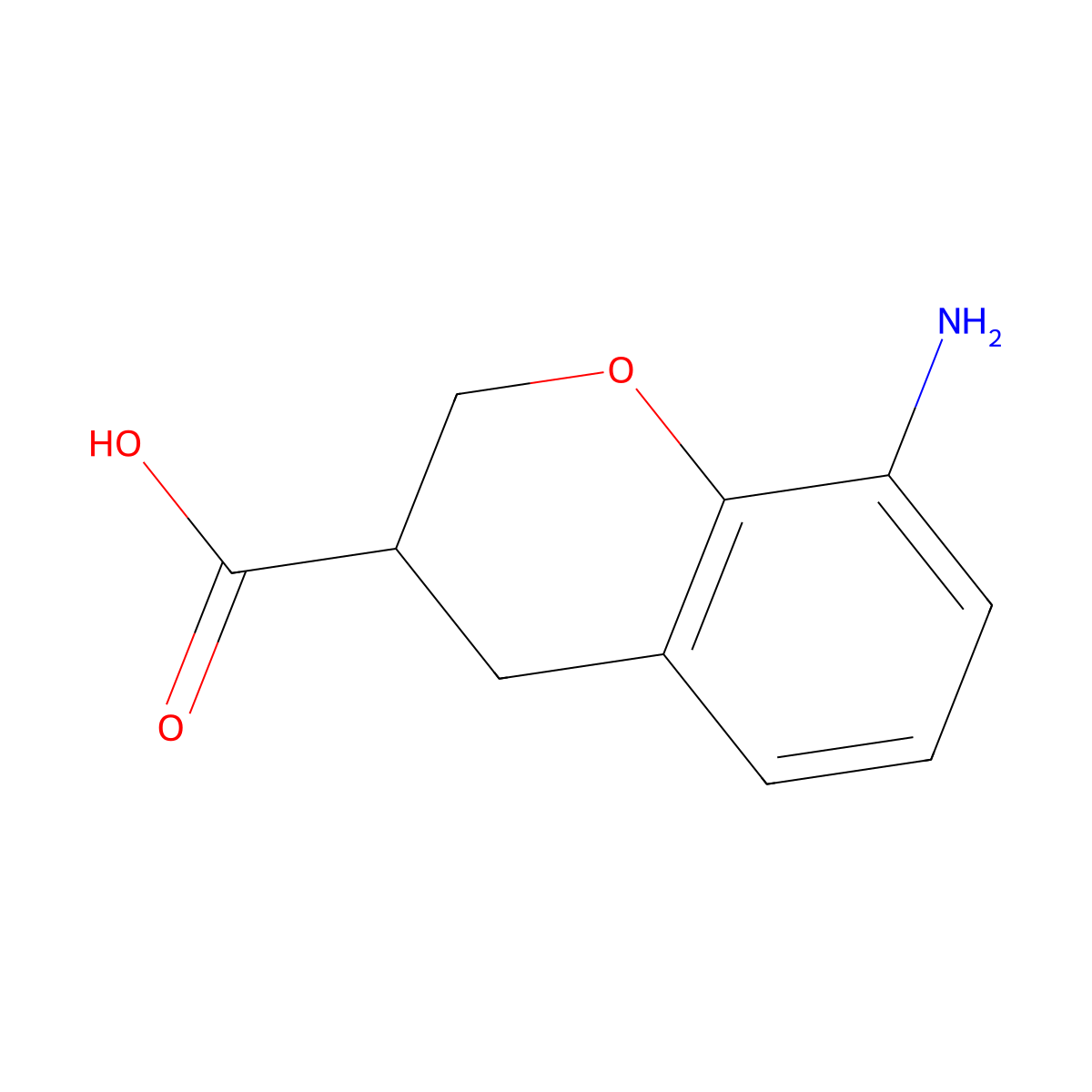 8-Aminochromane-3-carboxylic acid molecular structure, CAS 1040040-69-4