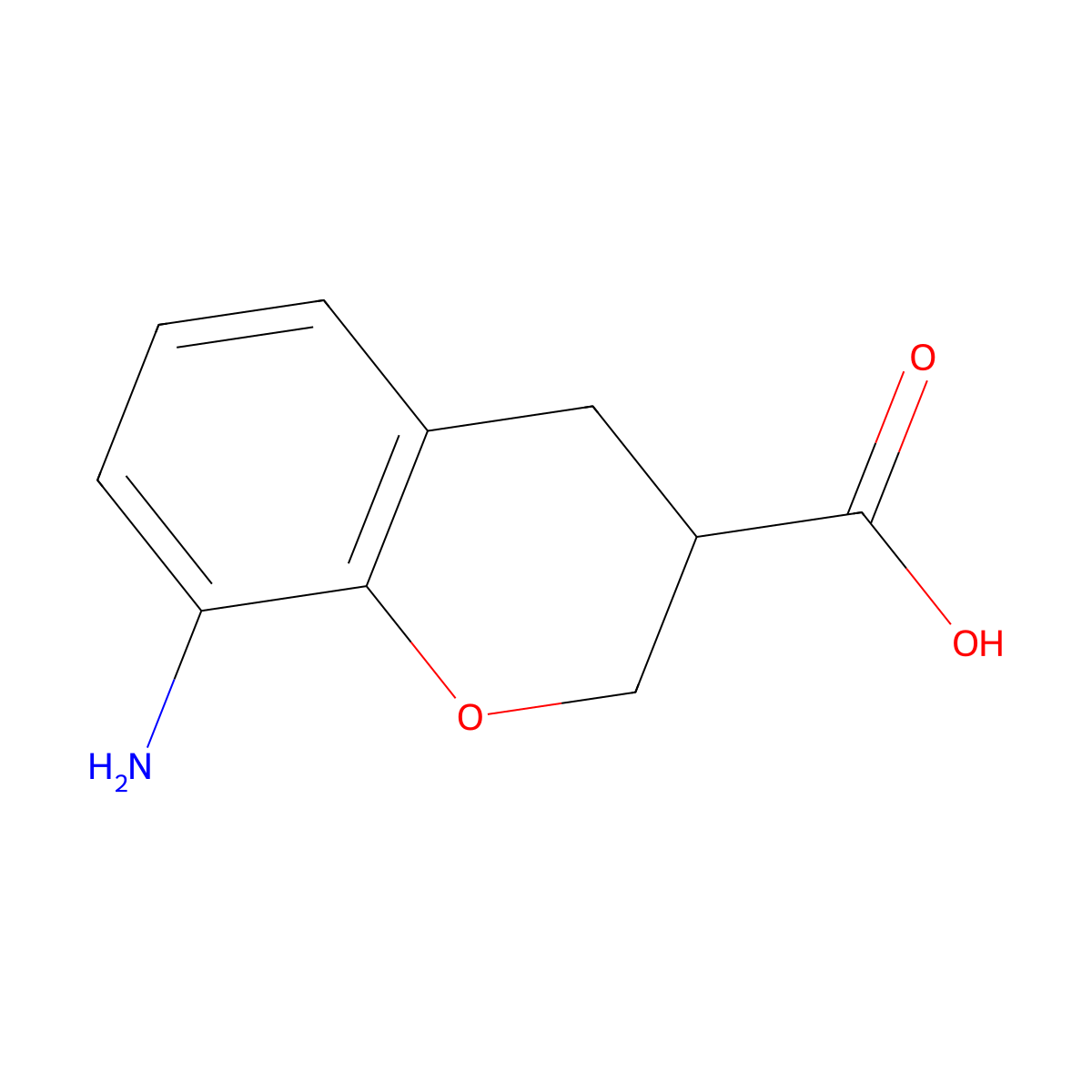 8-Aminochromane-3-carboxylic acid molecular structure, CAS 1040040-69-4