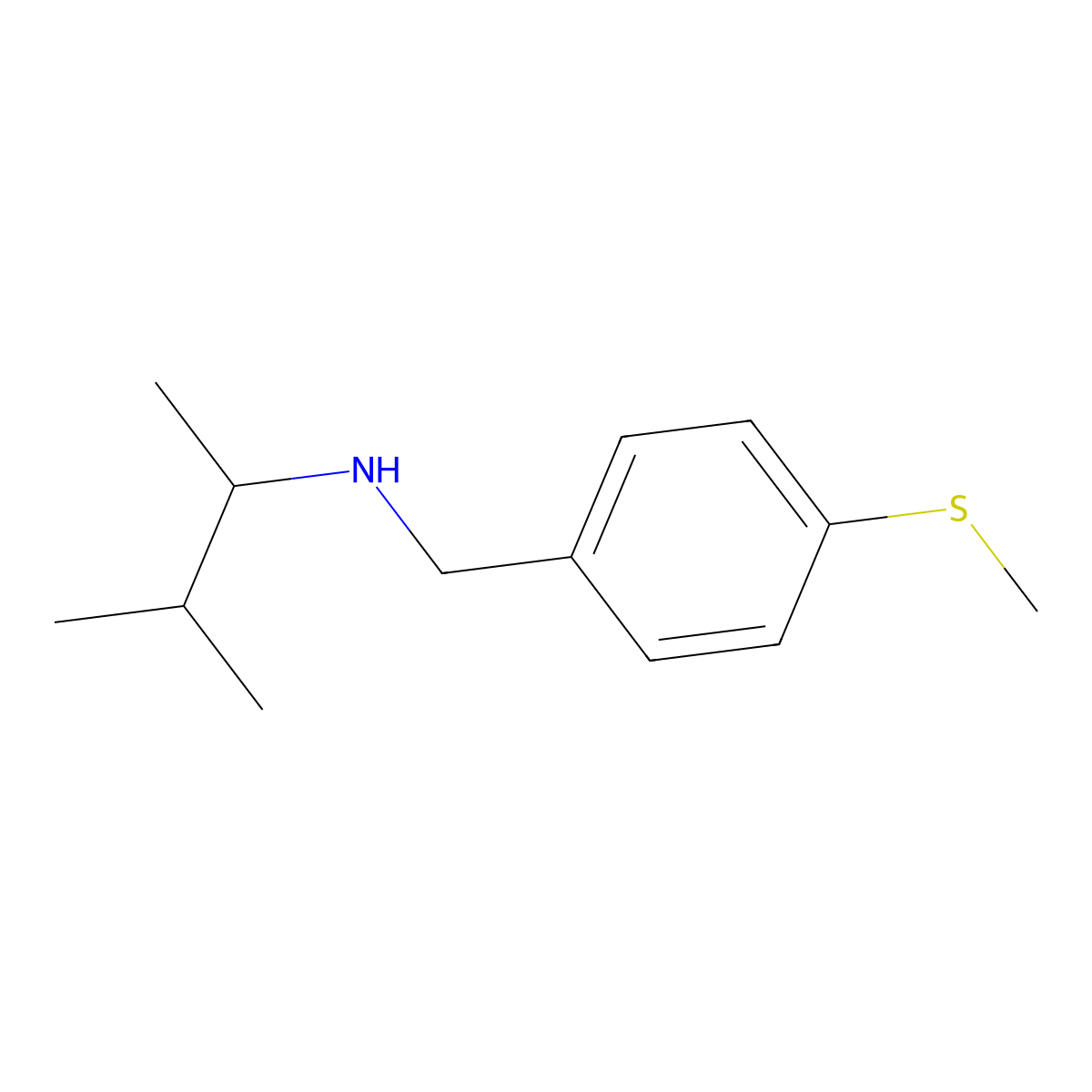 (3-Methylbutan-2-yl)({[4-(methylsulfanyl)phenyl]methyl})amine molecular structure, CAS 1040041-58-4