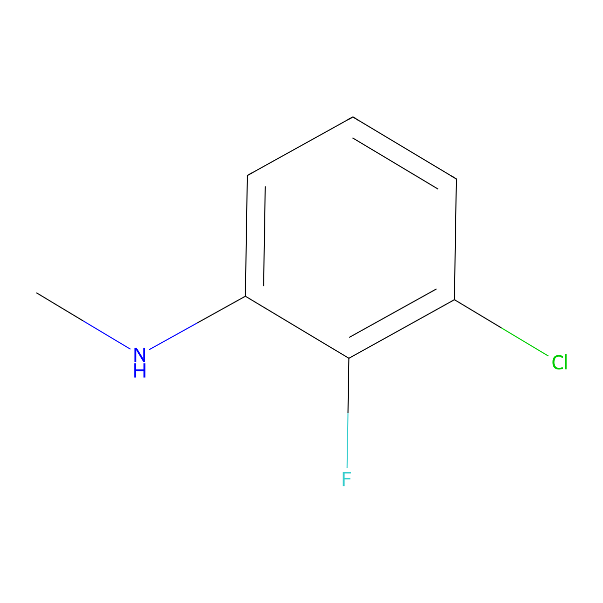 3-chloro-2-fluoro-N-methylaniline molecular structure, CAS 1040041-75-5
