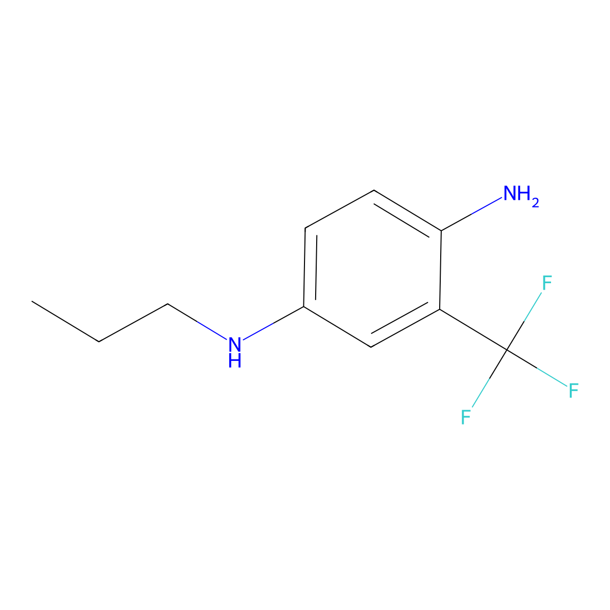 1-N-Propyl-3-(trifluoromethyl)benzene-1,4-diamine molecular structure, CAS 1040042-41-8