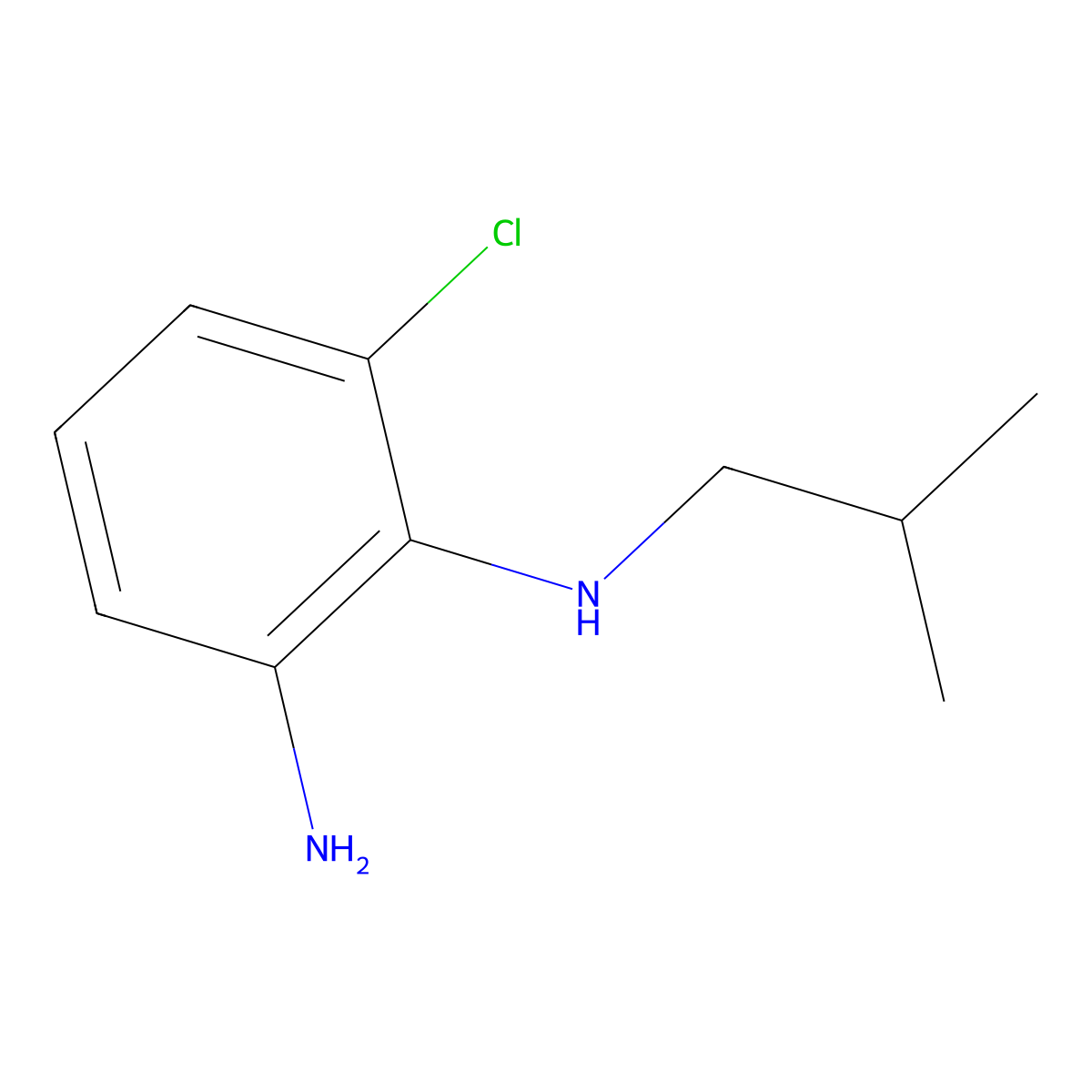 6-Chloro-N1-isobutylbenzene-1,2-diamine molecular structure, CAS 1040042-87-2