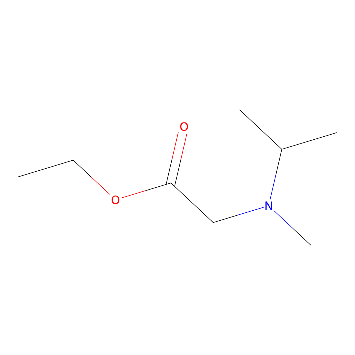 Ethyl [isopropyl(methyl)amino]acetate molecular structure, CAS 1040048-25-6