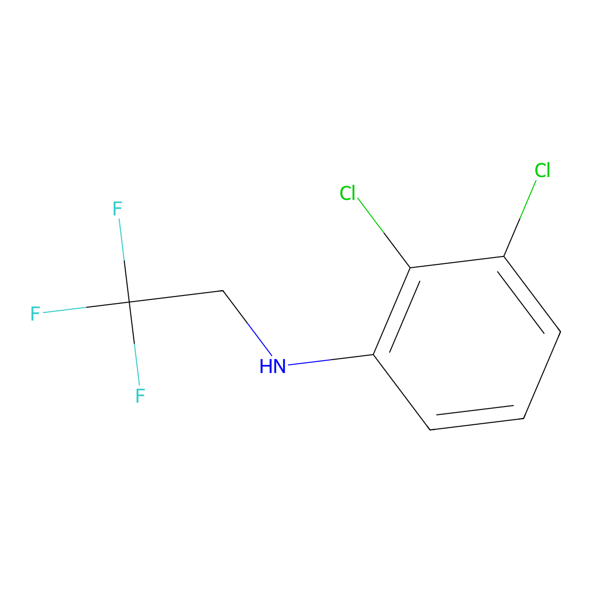 2,3-dichloro-N-(2,2,2-trifluoroethyl)aniline molecular structure, CAS 1040054-20-3