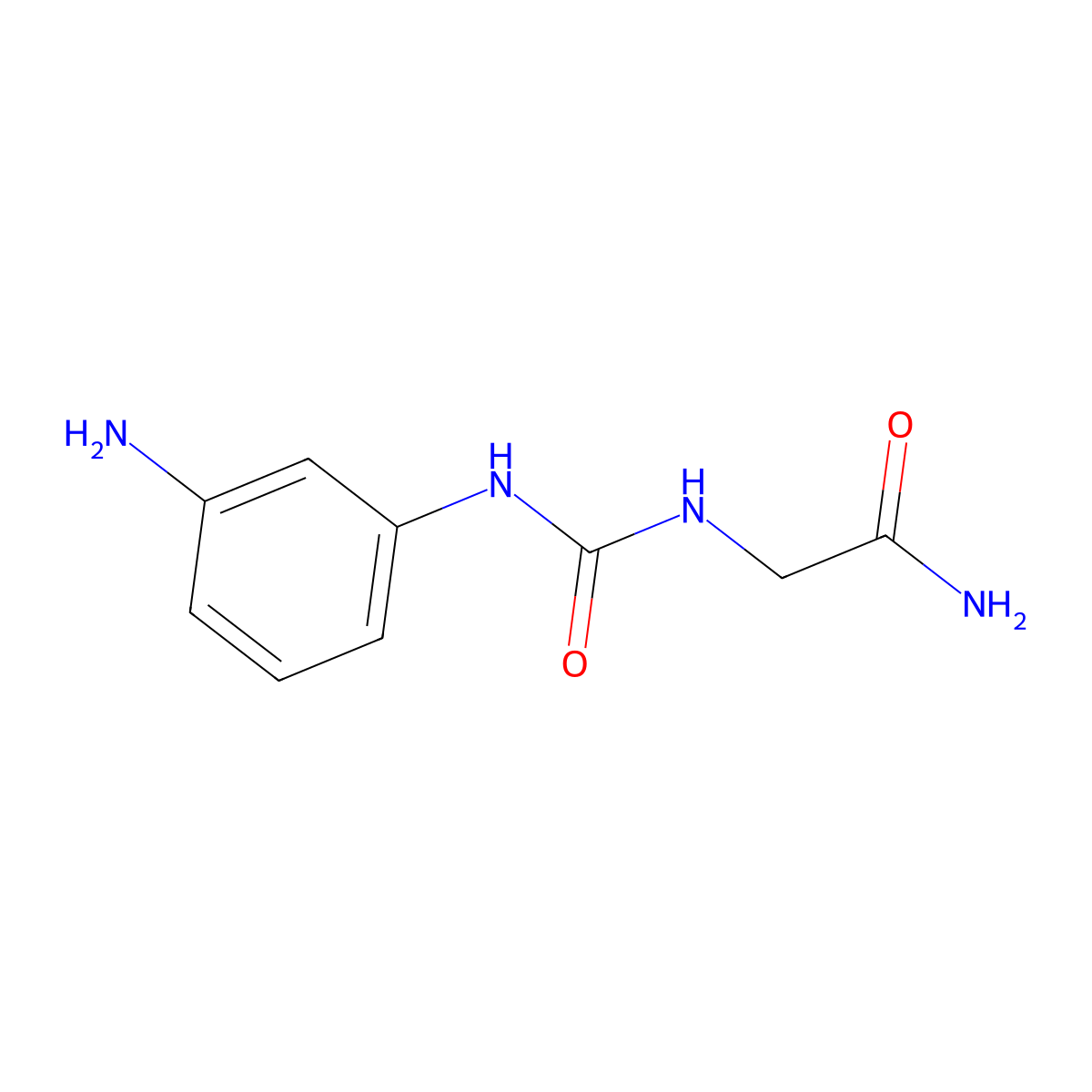 2-{[(3-Aminophenyl)carbamoyl]amino}acetamide molecular structure, CAS 1040058-29-4