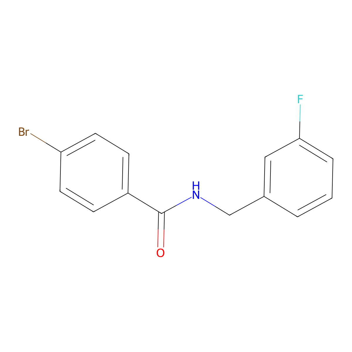4-Bromo-N-(3-fluorobenzyl)benzamide molecular structure, CAS 1040062-03-0