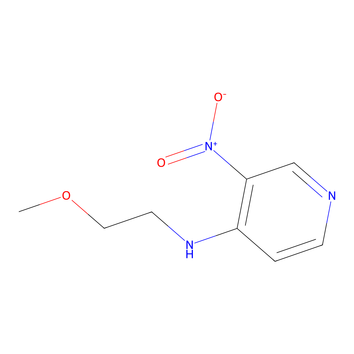 N-(2-methoxyethyl)-3-nitropyridin-4-amine molecular structure, CAS 1040063-55-5