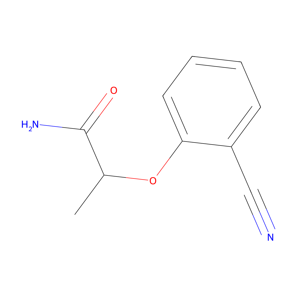 2-(2-Cyanophenoxy)propanamide molecular structure, CAS 1040063-76-0