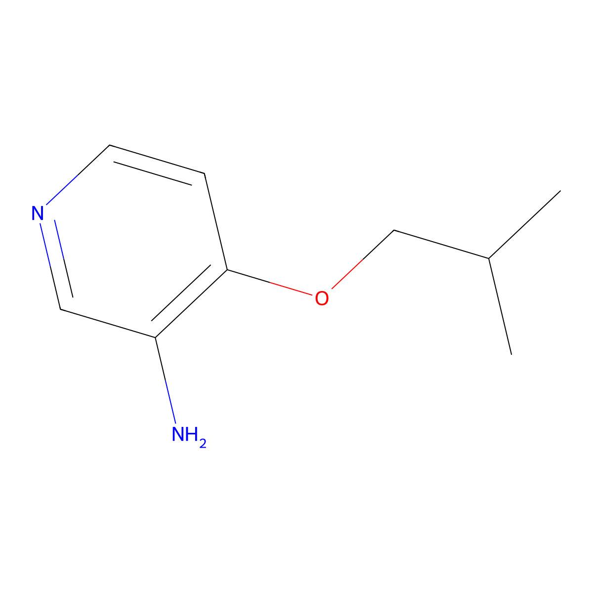 4-(2-Methylpropoxy)pyridin-3-amine molecular structure, CAS 1040066-32-7