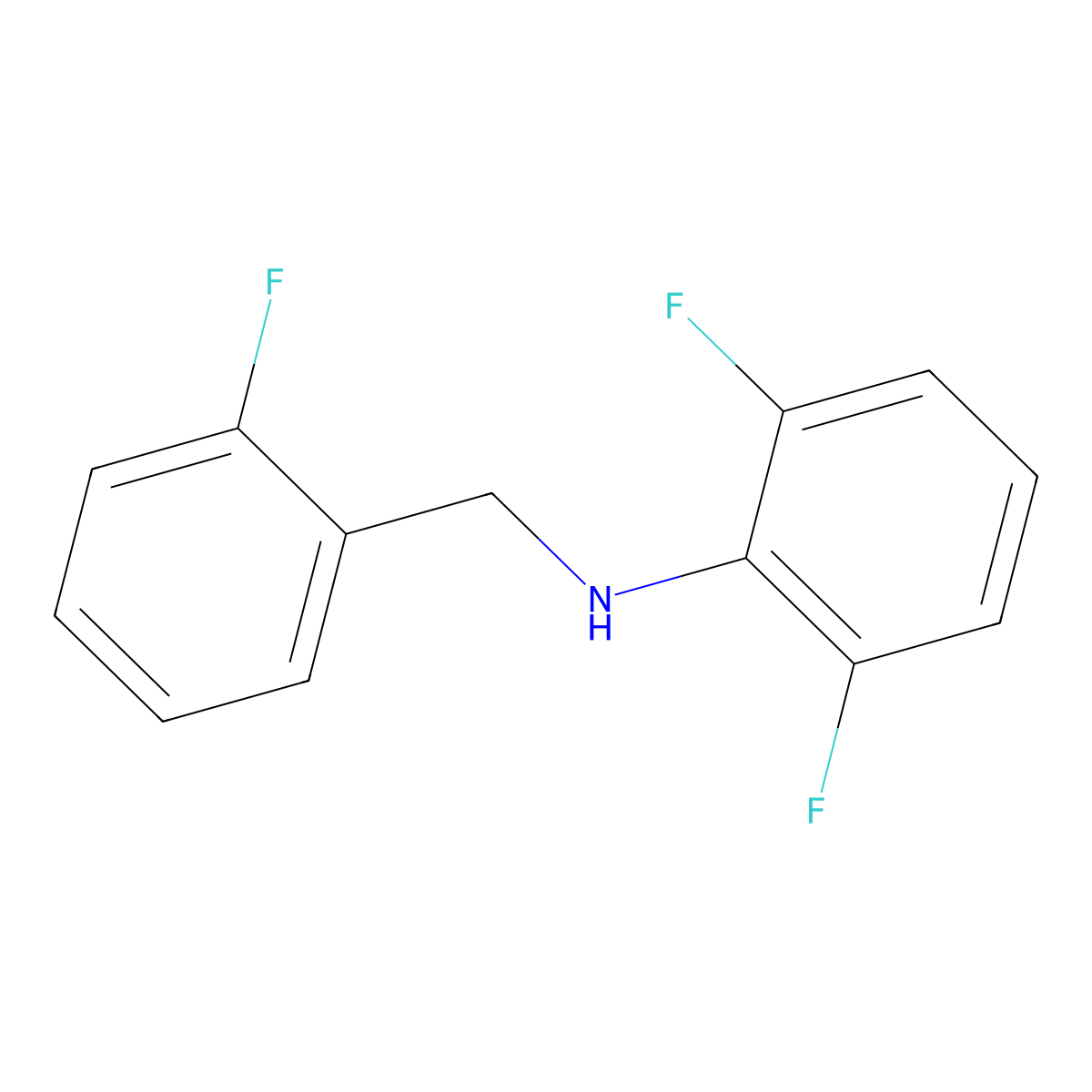 2,6-Difluoro-N-(2-fluorobenzyl)aniline molecular structure, CAS 1040067-71-7