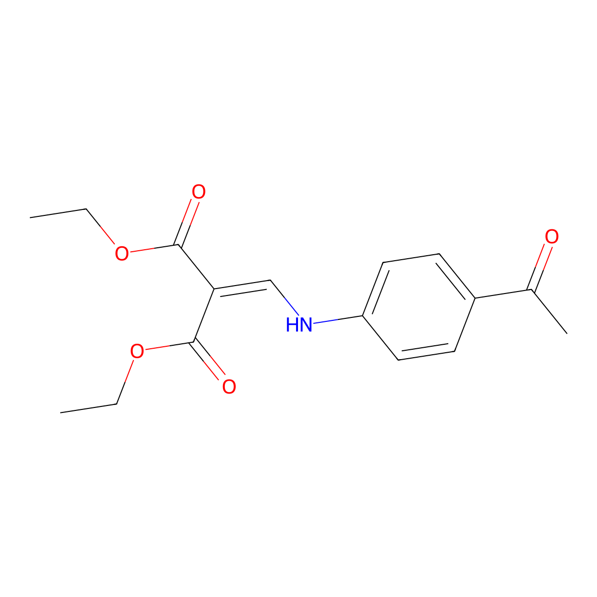 Diethyl 2-[(4-acetylanilino)methylene]malonate molecular structure, CAS 104007-11-6