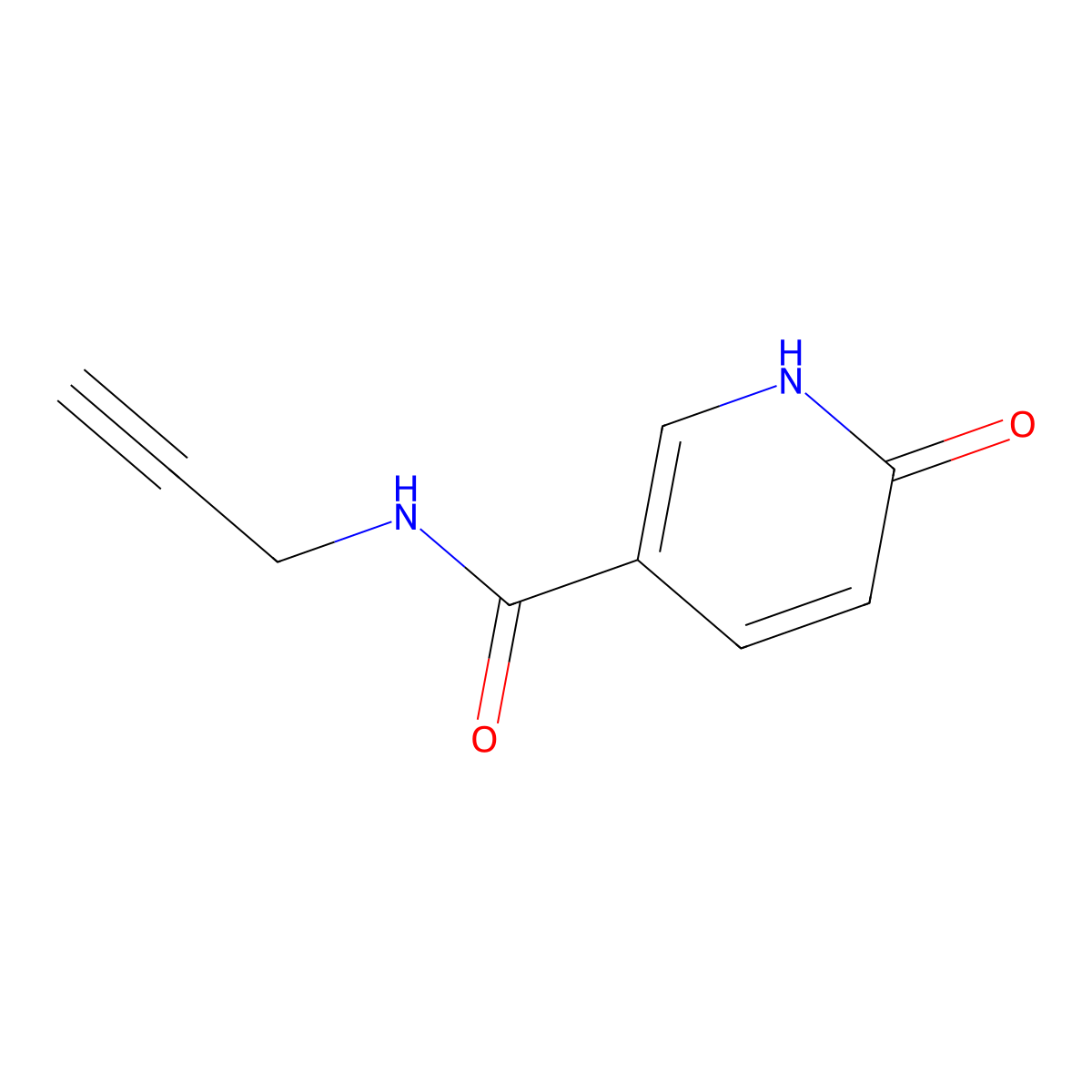 6-oxo-N-(prop-2-yn-1-yl)-1,6-dihydropyridine-3-carboxamide molecular structure, CAS 1040070-36-7