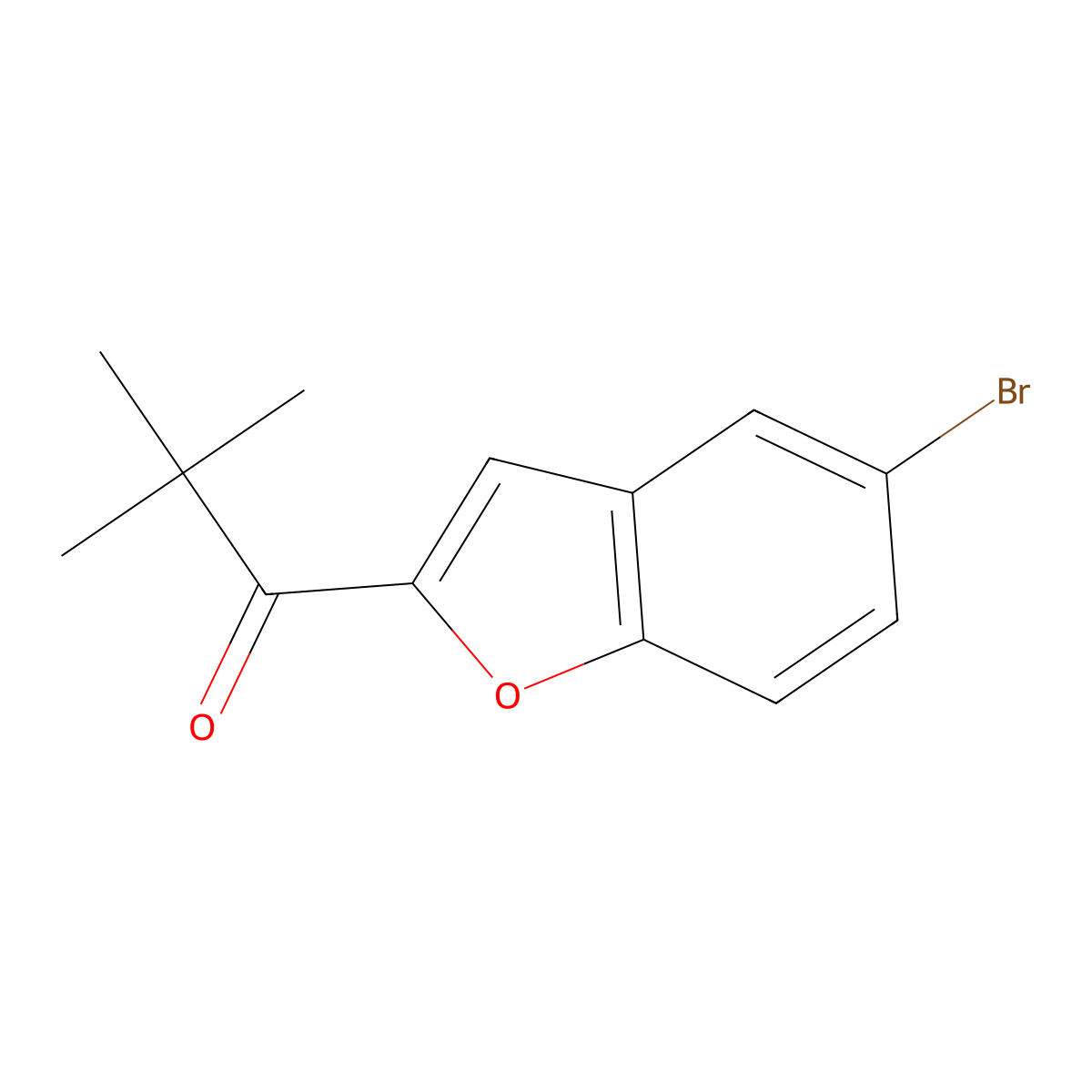 1-(5-Bromobenzofuran-2-yl)-2,2-dimethylpropan-1-one molecular structure, CAS 1040070-42-5