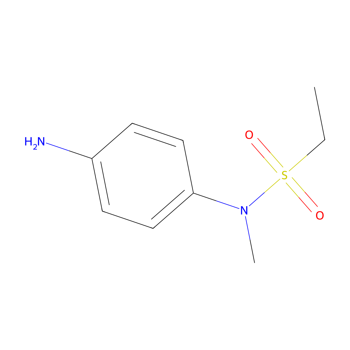 N-(4-aminophenyl)-N-methylethane-1-sulfonamide molecular structure, CAS 1040070-45-8