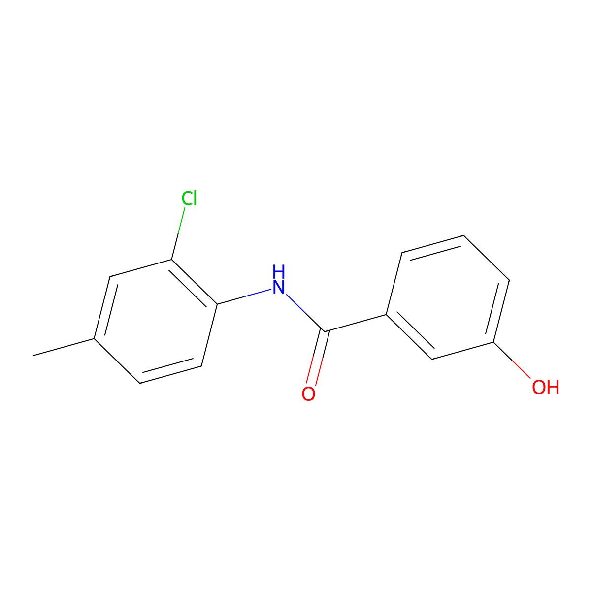 N-(2-chloro-4-methylphenyl)-3-hydroxybenzamide molecular structure, CAS 1040071-77-9
