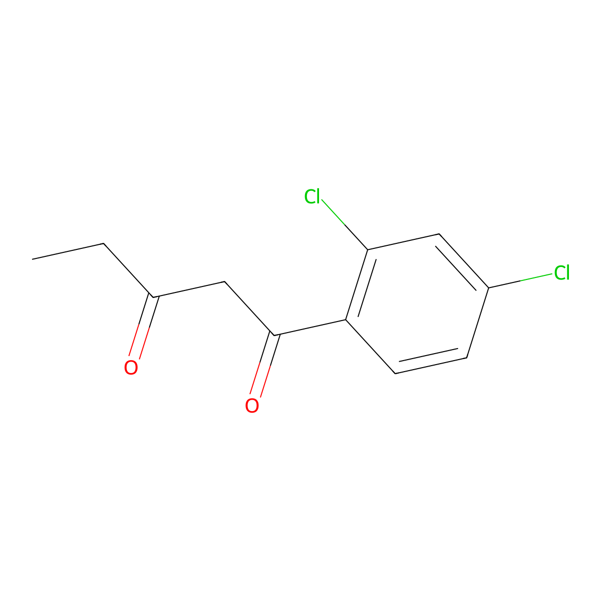 1-(2,4-Dichlorophenyl)pentane-1,3-dione molecular structure, CAS 1040073-12-8