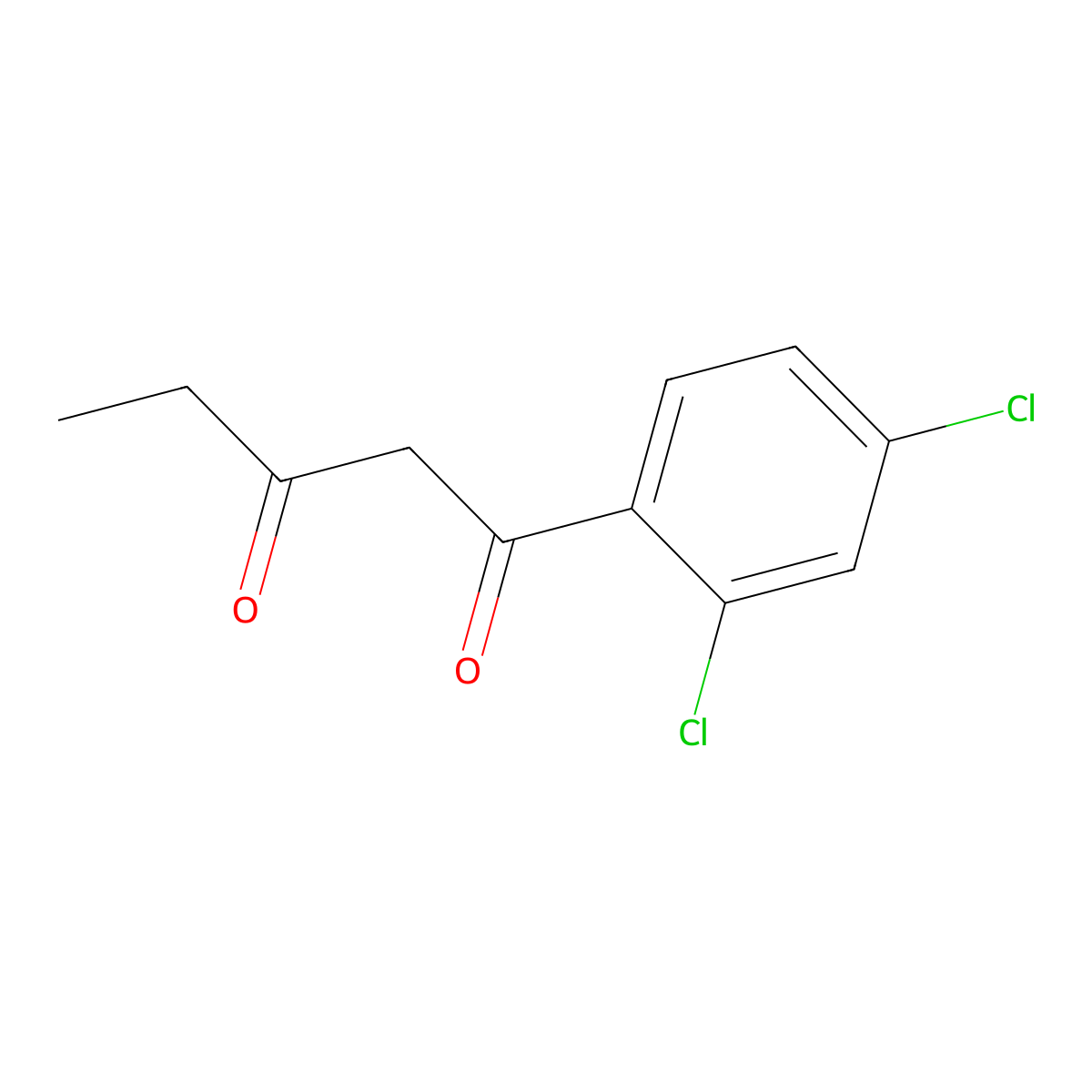 1-(2,4-Dichlorophenyl)pentane-1,3-dione molecular structure, CAS 1040073-12-8