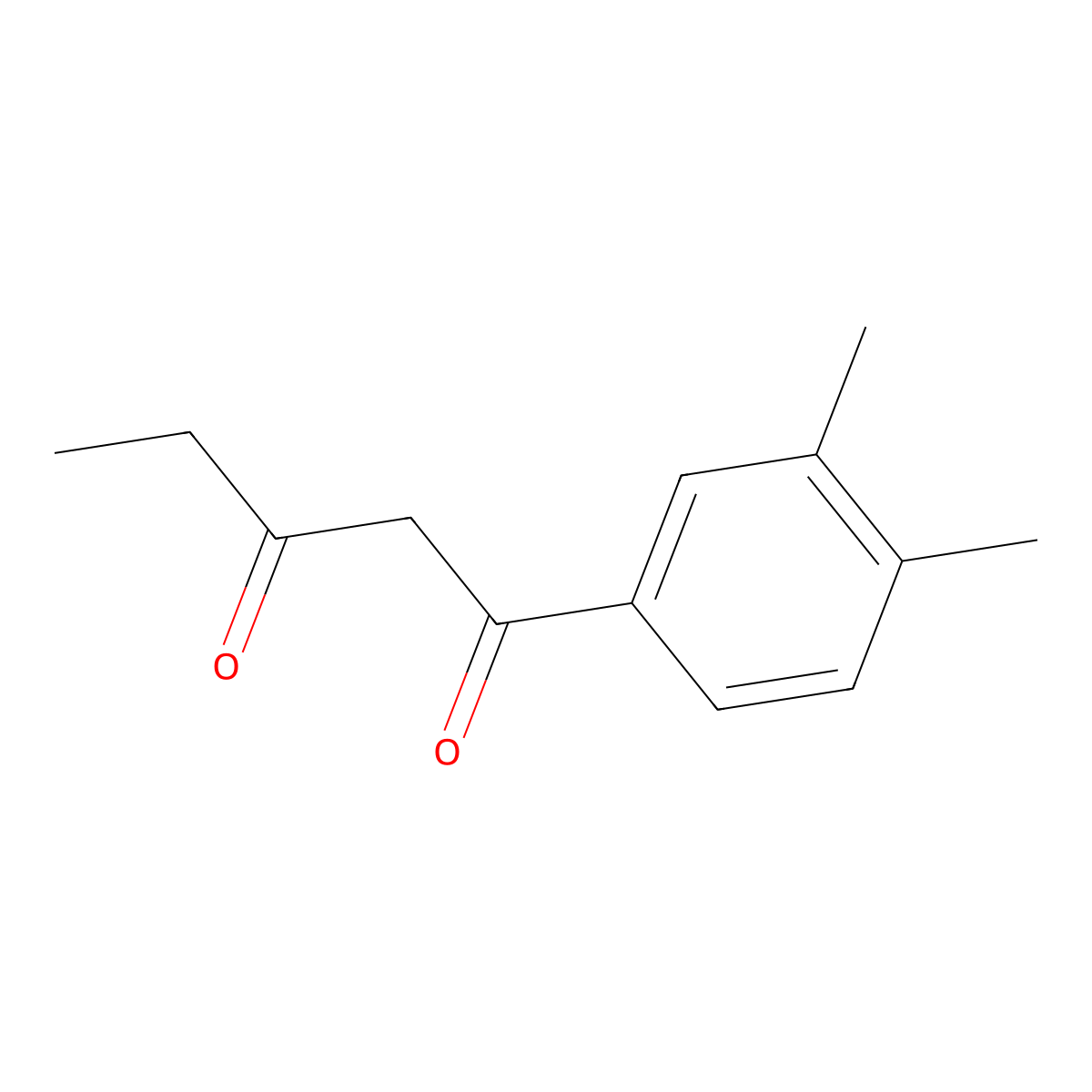 1-(3,4-Dimethylphenyl)pentane-1,3-dione molecular structure, CAS 1040073-40-2