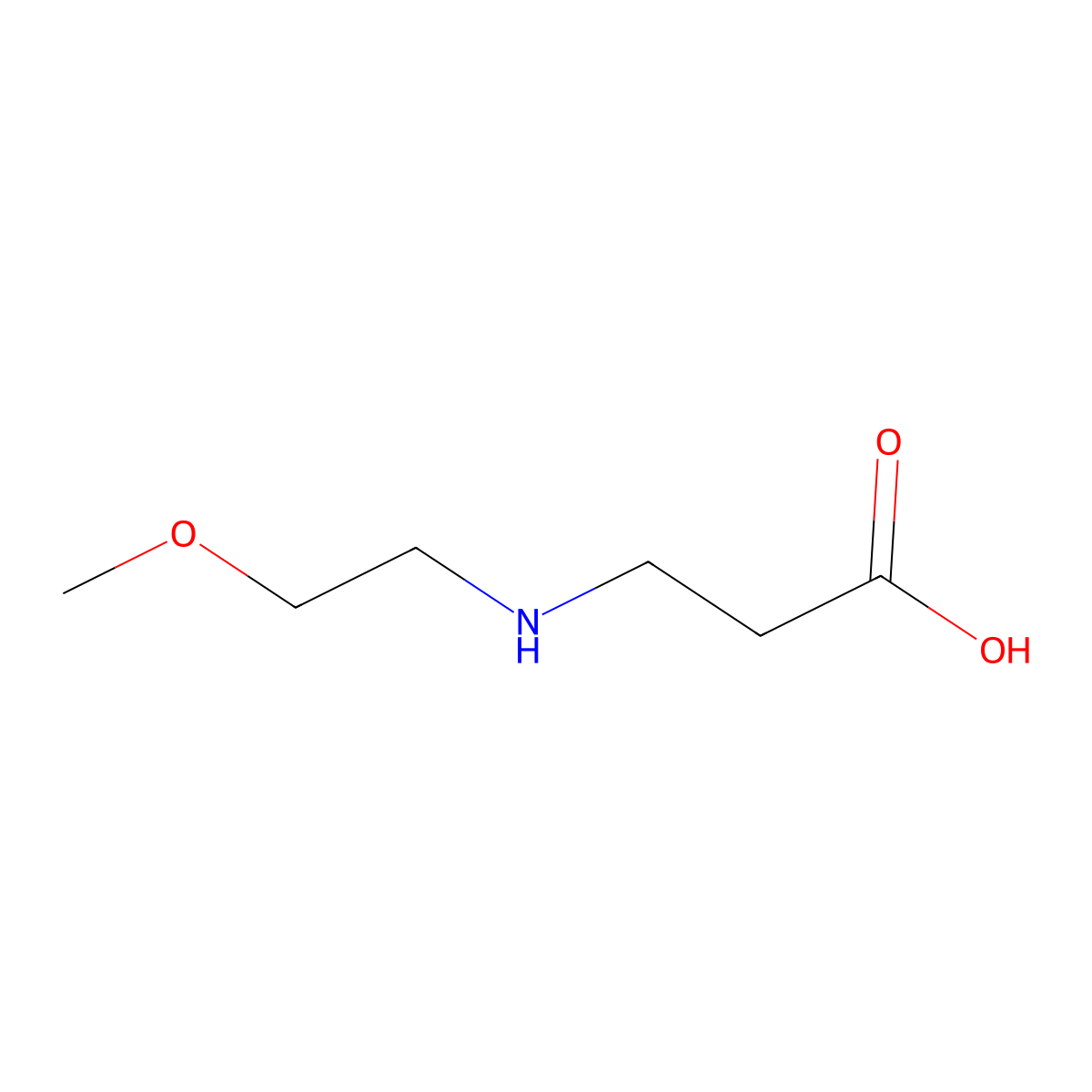 3-[(2-Methoxyethyl)amino]propanoic acid molecular structure, CAS 1040073-81-1
