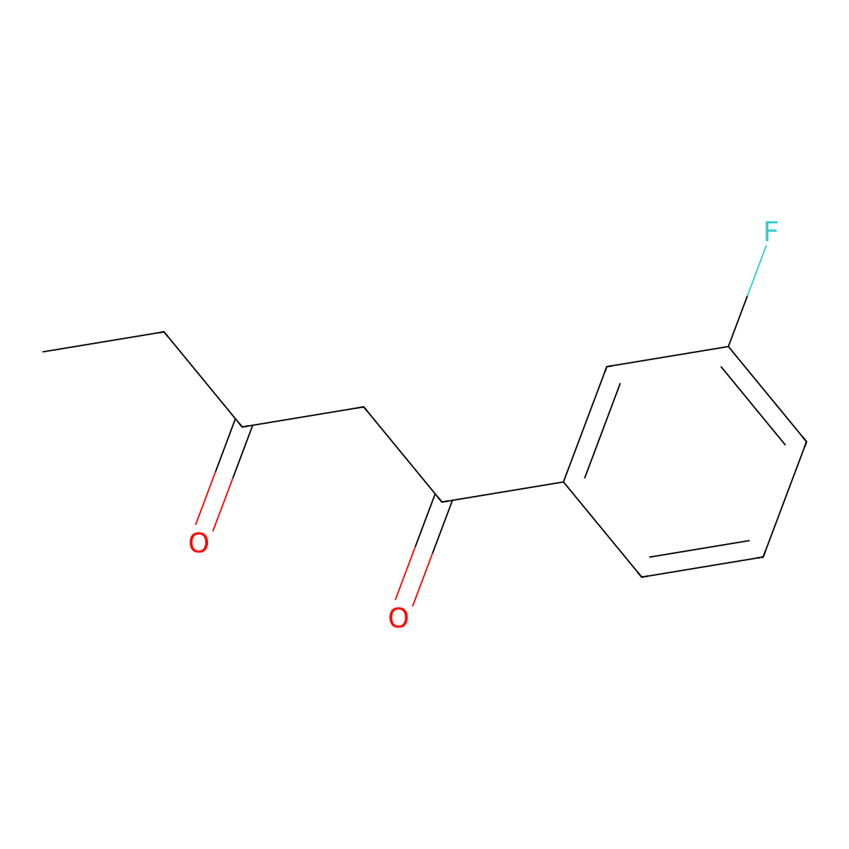 1-(3-Fluorophenyl)pentane-1,3-dione molecular structure, CAS 1040075-44-2