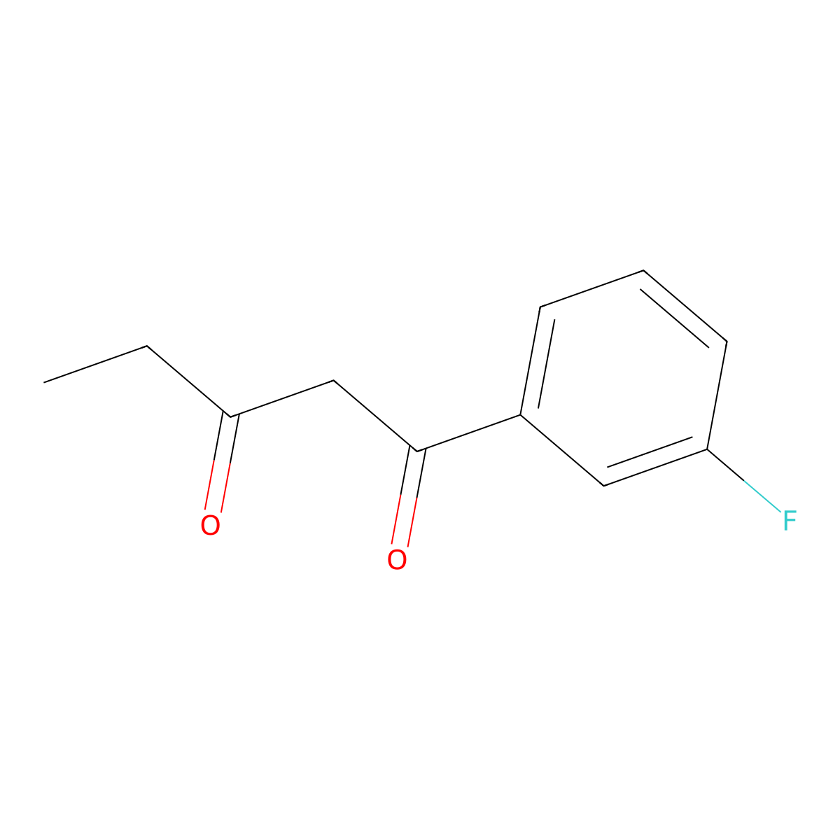 1-(3-Fluorophenyl)pentane-1,3-dione molecular structure, CAS 1040075-44-2