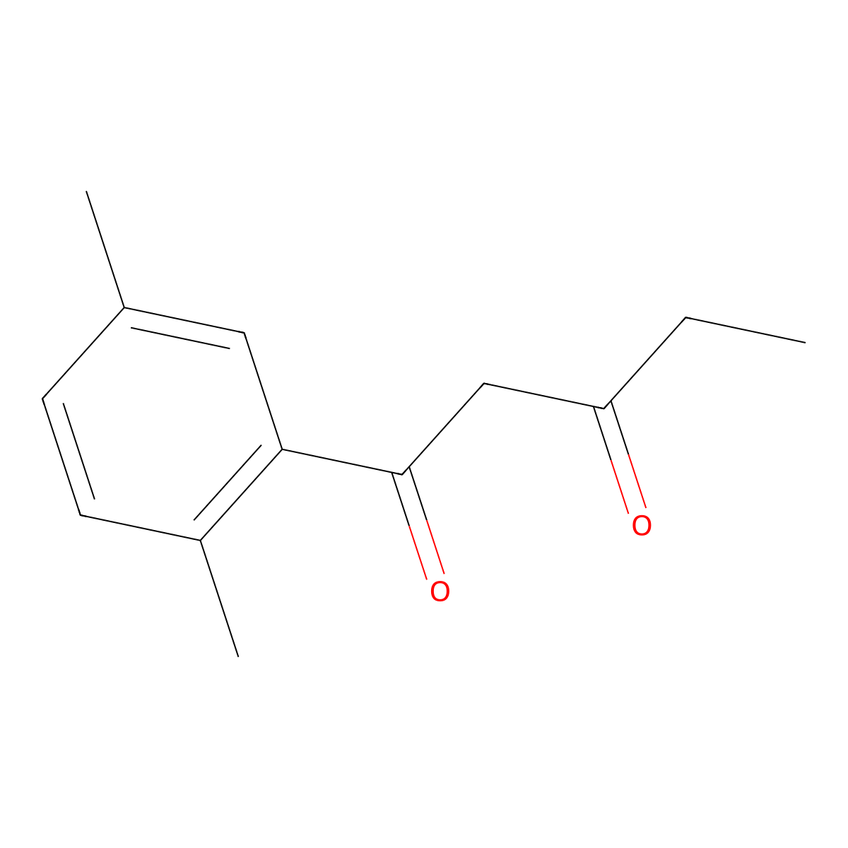1-(2,5-Dimethylphenyl)pentane-1,3-dione molecular structure, CAS 1040075-51-1